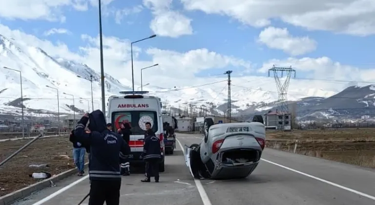 Van'da Otomobil takla attı: 1 yaralı