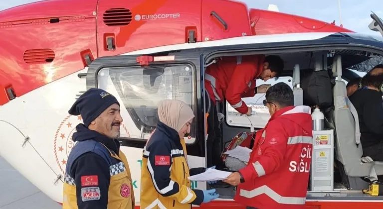 Van’da ambulans helikopter 58 yaşındaki hasta için havalandı